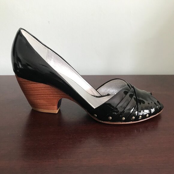 Le Due by Due Farina | Black Patent D'Orsay Heels - Picture 8 of 10